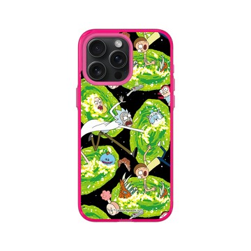 iPhone 15 Pro Max Clear 粉漾桃 - 瑞克和莫蒂 Rick and Morty - 太空傳送門