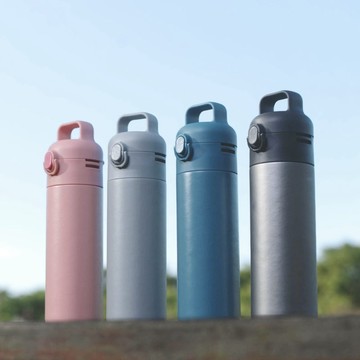 QA BOTTLE 純鈦保溫瓶 - 600ml 天青藍