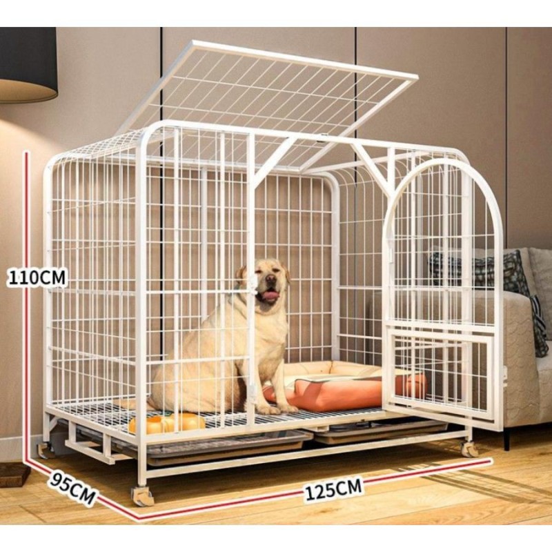 当店だけの限定モデル xixi68犬小屋 犬用ケージ あらゆる種類のペットの犬と猫に適犬用ケージ 大型犬と犬用ケージ Size 125 95  100cm