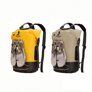 【Naturehike】微光TPU乾濕分離防水後背包20L/30L 檸檬黃/卡其色  FSB04  原廠公司貨一年保固