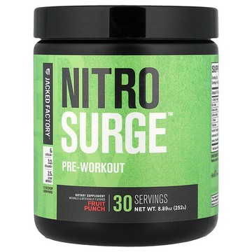 Jacked Factory, Nitro Surge，鍛鍊前配方，混合水果味，9.1 盎司（258 克）