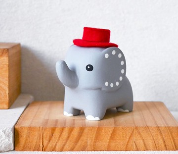 小可愛大象戒台 飾品架 擺飾 手工木製療癒小木雕 公仔