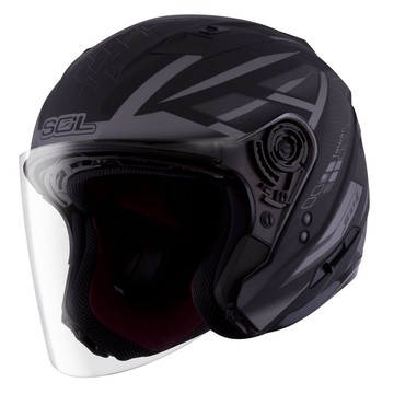 【入門首選】SOL SO7 國旗 消光黑銀 3/4罩安全帽