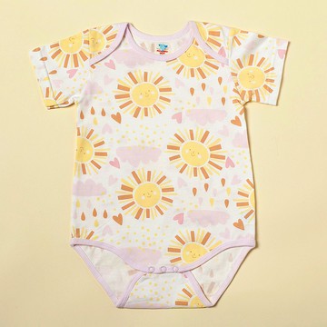 春日和煦-純棉小太陽嬰兒包屁衣/連身衣(短袖短褲)-寶寶新生兒MIT