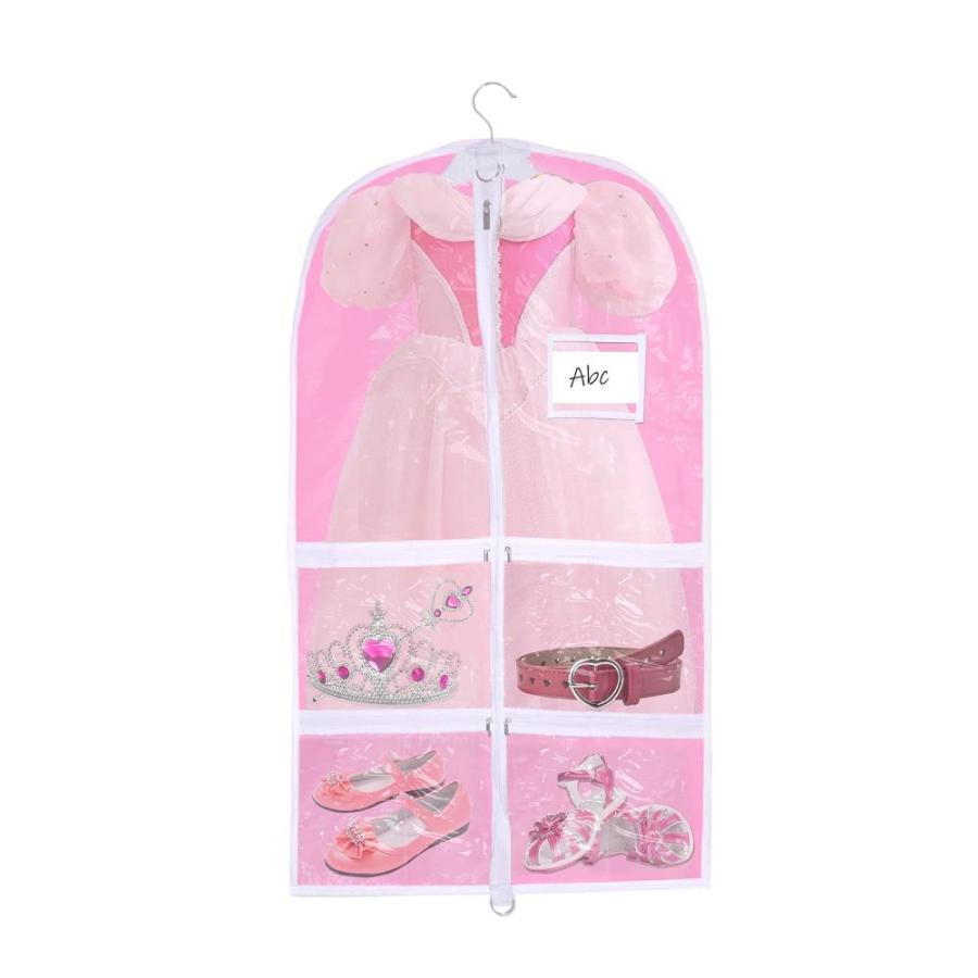 WJWSKI Pink Kids Dance Garment Bag for Hanging Clothes 37 Inch