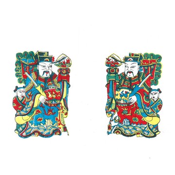 武強年畫 / 聚寶門神 Gods of Wealth
