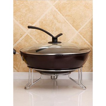 不銹鋼鍋架子廚房放鍋架多層隔熱炒鍋架子火鍋圈圓形三腳架置物架