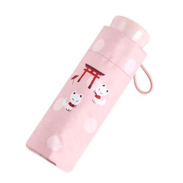 【RAINSTORY】黑膠降溫手開迷你口袋傘(鳥居)