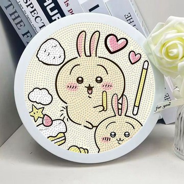 【臺灣-出貨】吉伊卡哇chiikawa鑽石貼畫手工diy製作新款圓形粘貼禮物玩具女孩