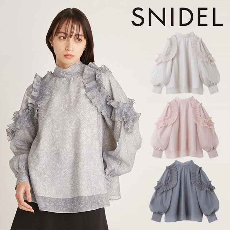 SALE スナイデル SNIDEL Sustainableプリーツオーガンジースルー 