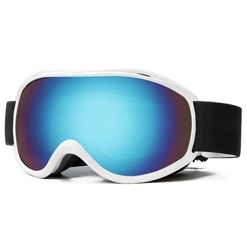 滑雪鏡-XS (附盒)『砂白框/仿白冰藍片』HX-030 戶外 休閒 旅遊 滑雪 冬季 滑雪鏡