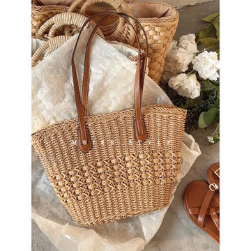 大容量草編包編織包休閑百搭托特包單肩包海邊度假沙灘包2023新款