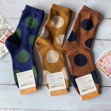 【S.One】韓國襪-韓國製造 空運來台 點點襪 (九色) 水玉 大點點 女襪 正韓襪 Kikiya socks