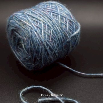 藍色蓬鬆柔軟織圍巾毛衣帽子棒針線 特色毛線 鉤針手工毛線 DIY編織手工線