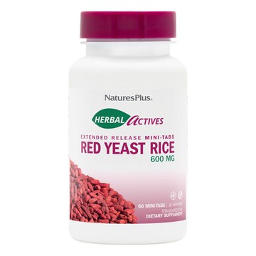 Nature's Plus Herbal Actives Red Yeast Rice Herbal Supplement 600 mg - 60 Mini Tablets
