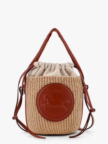 Horse medal rafia bucket bag - CHLOE' - gender_Woman