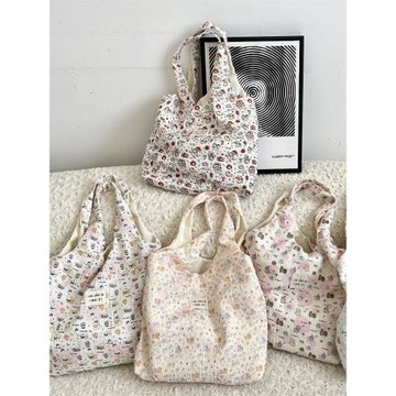 5451 【版權款】壓花背心包大容量單肩手提包日常休閑學生印花女