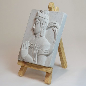 清水模軟裝設計 佛像擺飾二 香氛擺件 水泥軟裝 附贈木架