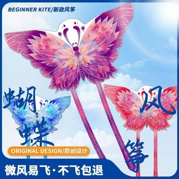 臺灣/✨風箏【蝴蝶風箏】女孩拍照現代濰坊國潮成人初學初學者兒童戶外玩具