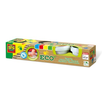 SES 荷蘭 幼兒手指畫彩繪顏料組-ECO環保顏料組4色x110ml-24926