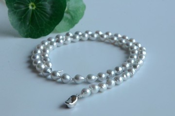 【潮汐】真珠研究所評定極光彩云隨形真多麻項鏈