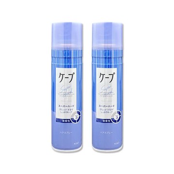 (2罐超值組)日本KAO花王-CAPE速乾持久蓬鬆空氣感美髮定型噴霧180g/罐-微香藍(持久3級)(扁塌髮塑型噴劑,輕盈強力定型液,快乾造型慕斯)