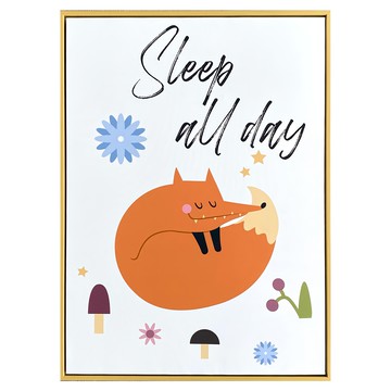 春日的小狐狸 慵懶 1入  59.4 x 42cm  木色