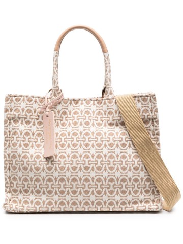 Coccinelle - monogram jacquard tote - women - Fabric - One Size - Neutrals