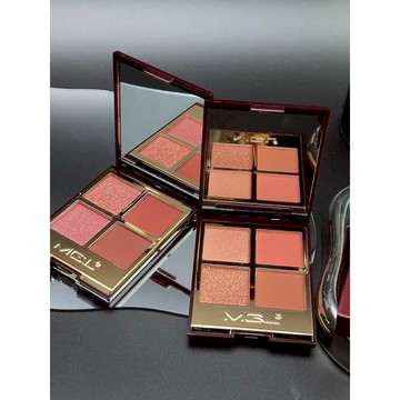 MGL 奢彩四色眼影 粉棕大地色 高級感煙燻 霧面提亮 珠光碟 日常妝 彩妝