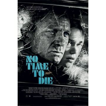 007生死交戰（Noir）英國進口電影海報 James Bond (No Time To Die)