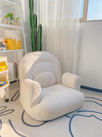 樂天精選懶人沙發單人榻榻米陽臺飄窗女生臥室沙發椅落地靠背休閑小沙發椅 雙11全館免運