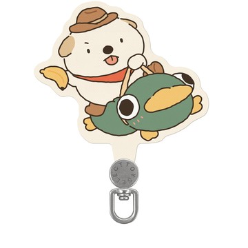 【插畫家聯名】嗚比的朋友一騎去蕉遊旋轉手機掛片/夾片