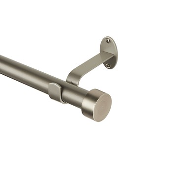 Elrene Home Fashions Serena Adjustable Curtain Rod with Cap Finials, 28-48
