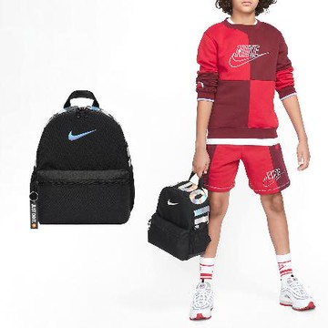 Nike 後背包 Brasilia JDI Mini 兒童款 小包 黑 銀 水壺袋 雙肩包 基本款 DR6091-017