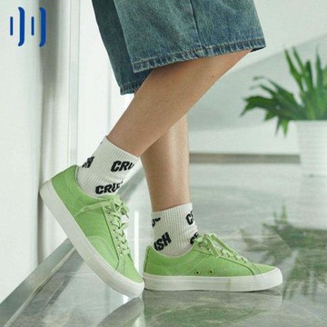 頑刻ollieskate薄荷綠帆布休閑透氣情侶潮流低幫男女系帶滑板鞋