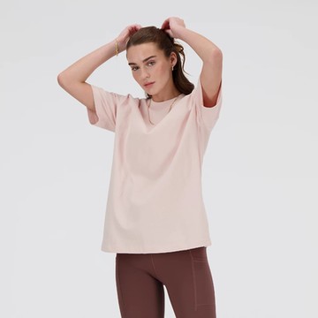 NEW BALANCE NB 上衣 女款 短袖上衣 運動 美規 粉 WT41501OUK