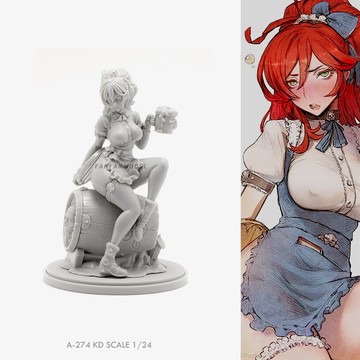 1/25 KD Beauty Soldier 女神系列樹脂兵人(白模) A-274