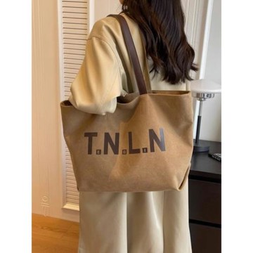 帆布托特包硬底大容量包包女通勤托特包原創小眾托特包女2025新款