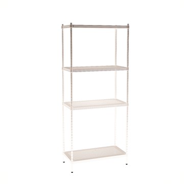 [客尊屋]粗管/沖孔/45x90x210hcm 白騎士沖孔 四層架白騎士