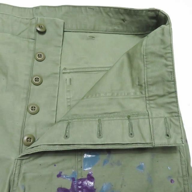 本物の GL150 ペイント加工 ファティーグパンツ SATEEN/PAINT BACK 