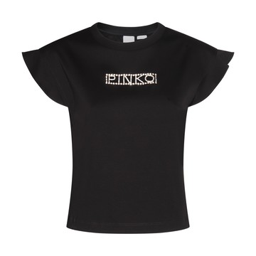 Pinko - Black Cotton Logo T-shirt