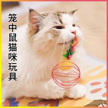 籠中鼠貓咪自嗨玩具不倒翁貓咪玩具球逗貓棒小老鼠玩具鈴鐺玩具球 VTSD