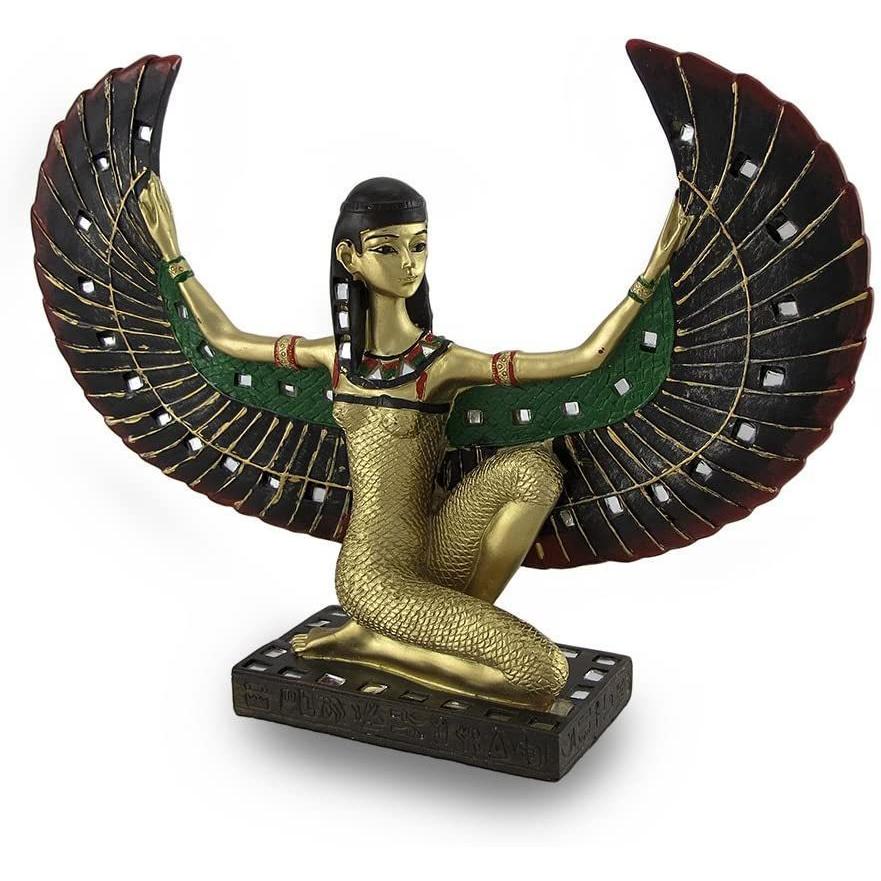 少し豊富な贈り物 翼のある古代エジプトの女神 イシス神像 ファラオ 