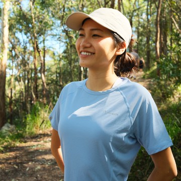 Wi 環保機能輕量速乾圓領短袖 女款 淺藍