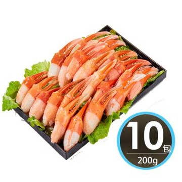 【華得水產】日本熟凍特大松葉蟹鉗10包(200g/包)
