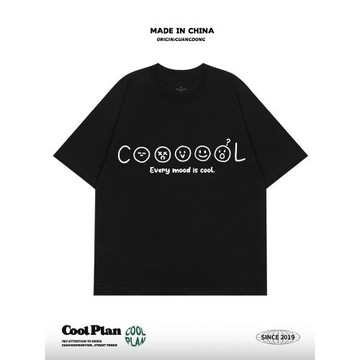 COOOOOL | 創意字母設計感美式涂鴉寬松高街潮牌短袖t恤男女同款