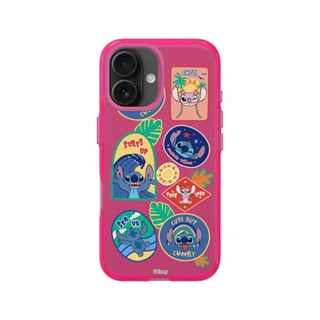 iPhone 16 Clear 粉漾桃 - 迪士尼-史迪奇 Disney Stitch - 貼紙系列-夏威夷紀念
