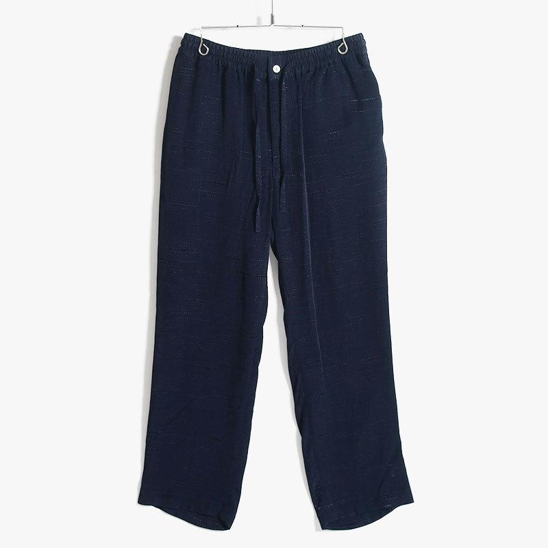 カーキ×インディゴ 値下！whowhat EE LONG PANTS レーヨンパンツ