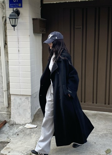 【自訂款】看盡萬年雪落100%羊毛手工輕暖長大衣