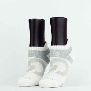 【FOOTER除臭襪】環形360度減壓船短襪女款(T100M-白)